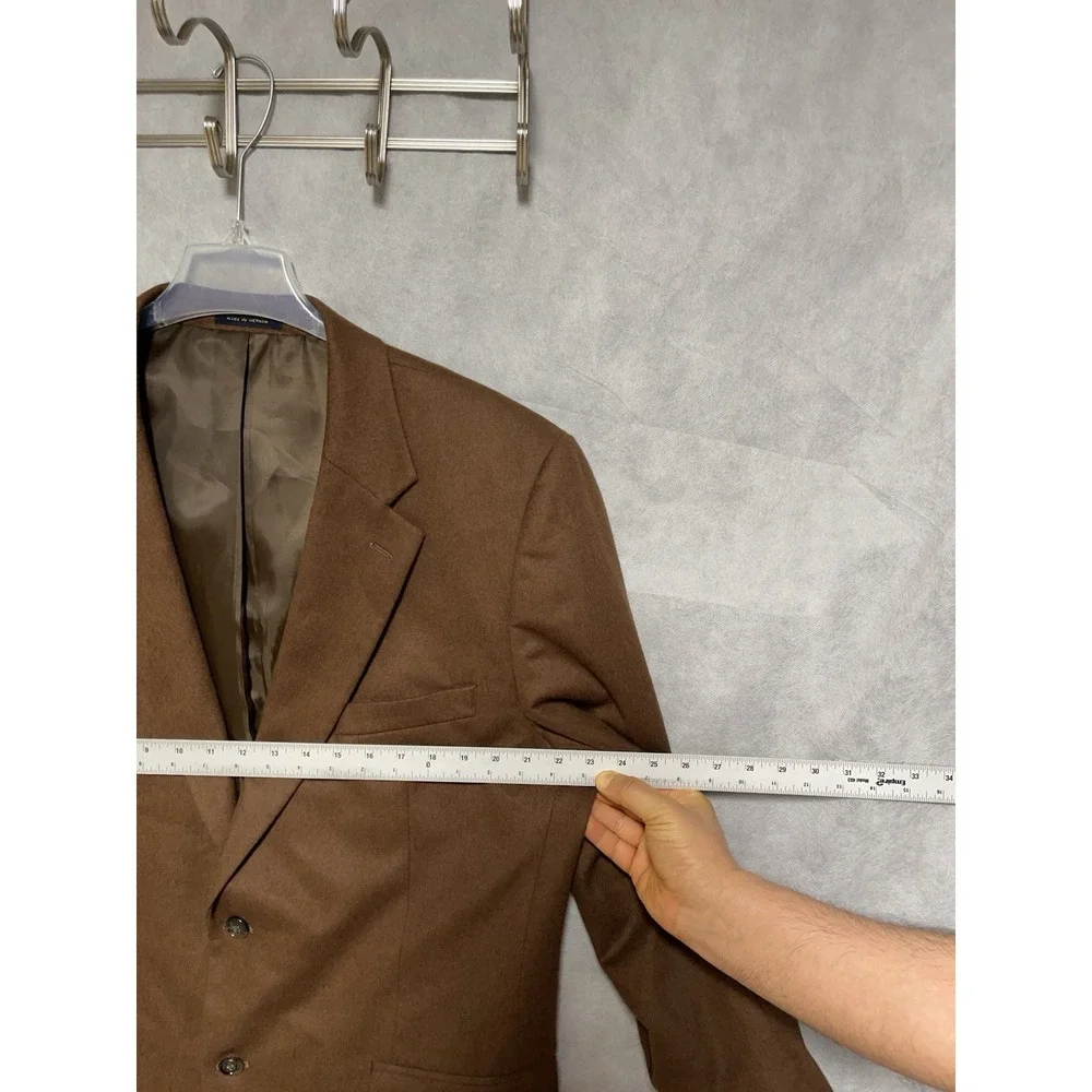 Club Room Blazer Men's 44R Brown Cashmere 2B Winter Flannel Academia Coat Luxury